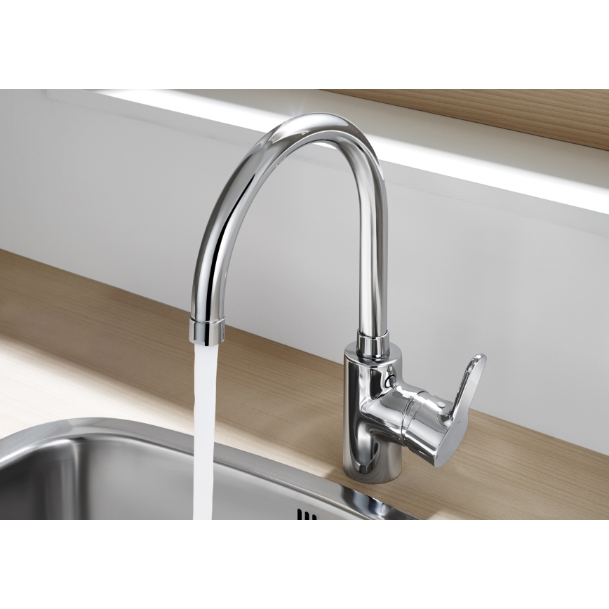 Roca A5A8409C00 - Wasserhahn (Armatur) L20 32,5 cm glänzendes Chrom