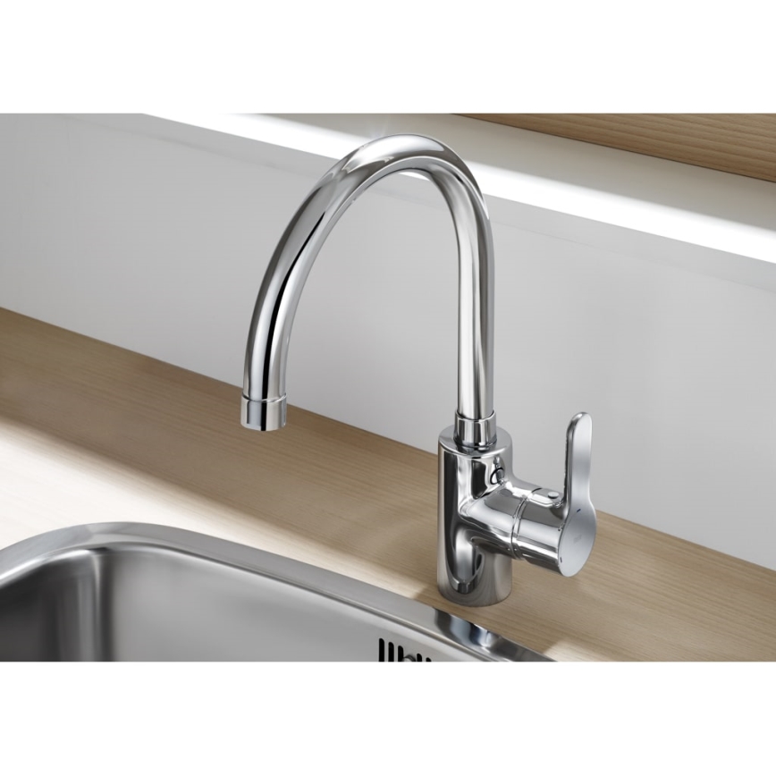 Roca A5A8409C00 - Wasserhahn (Armatur) L20 32,5 cm glänzendes Chrom