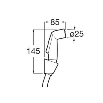 Roca A5B9130C00 - Bidetbrause BE-FRESH, glänzender Chrom