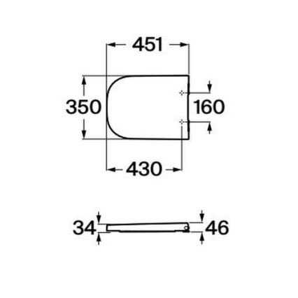 Roca A80147200B - Toilettensitz SoftClose GAP Supralit/weiß