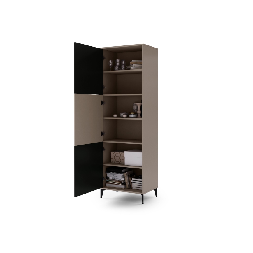Schrank RONJA Taupe/Schwarz