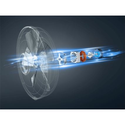 Rowenta - Standventilator TURBO SILENCE 55W/230V 147 cm weiß + Fernbedienung