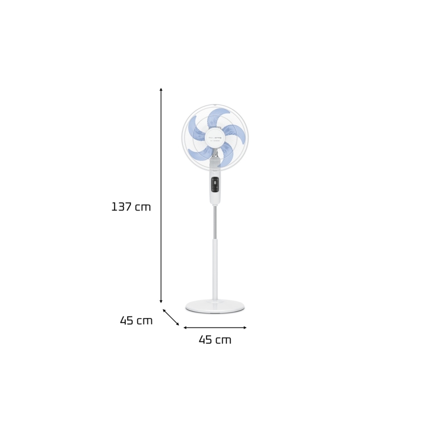 Rowenta - Standventilator TURBO SILENCE 55W/230V 147 cm weiß + Fernbedienung