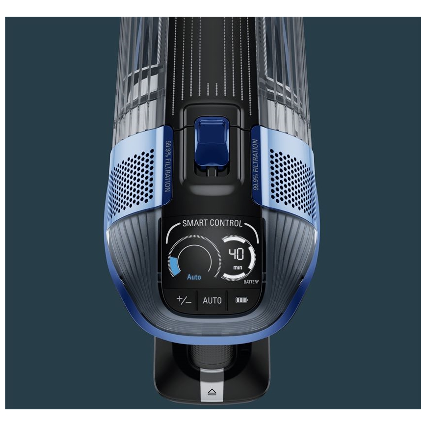 Rowenta - Akku-Staubsauger mit Wischfunktion X-FORCE FLEX ANIMAL AQUA AUTO 3in1 480W/32,4V 2500 mAh blau