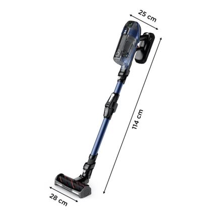 Rowenta - Akku-Staubsauger mit Wischfunktion X-FORCE FLEX ANIMAL AQUA AUTO 3in1 480W/32,4V 2500 mAh blau