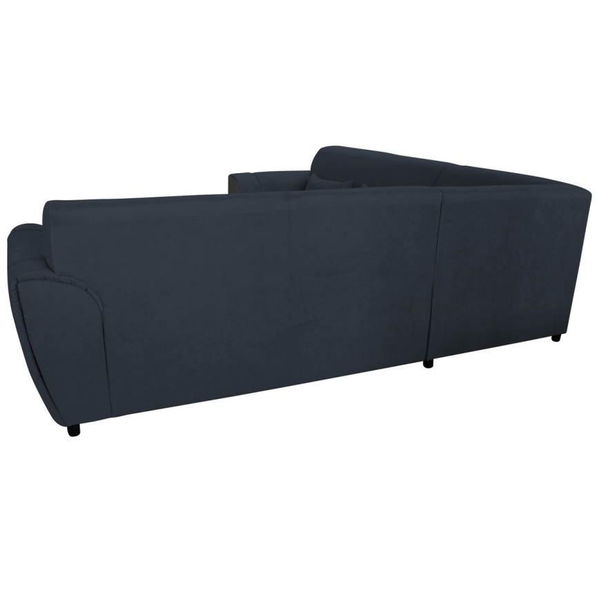 Eck-Schlafsofa mit Stauraum in L-Form VISEU, rechts, Anthrazit/Schwarz