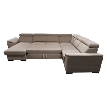 Schlafsofa mit universeller U-Ecke und Stauraum GRANADA Beige