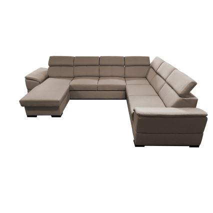 Schlafsofa mit universeller U-Ecke und Stauraum GRANADA Beige