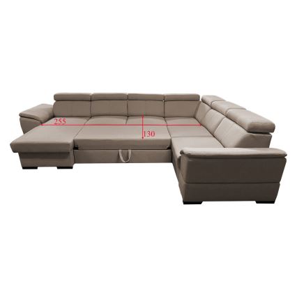 Schlafsofa mit universeller U-Ecke und Stauraum GRANADA Beige