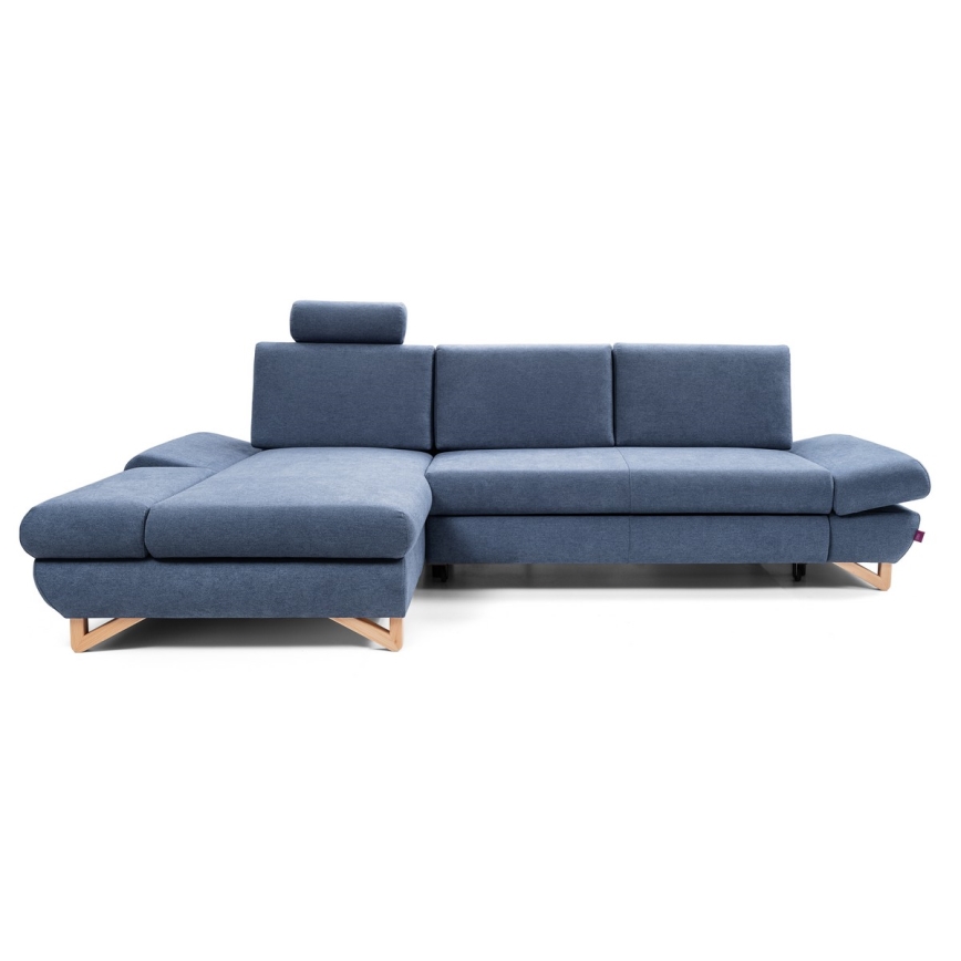 Eck-Schlafsofa mit Stauraum, Polsterecke AVESTA links, blau