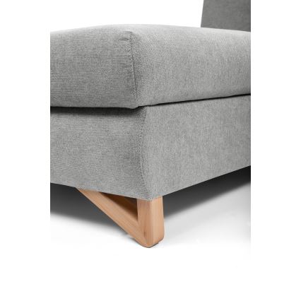 Eck-Schlafsofa mit Stauraum, Polsterbezug, L-Form AVESTA links, grau
