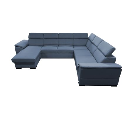 Schlafsofa mit universeller U-Ecke und Stauraum GRANADA blau