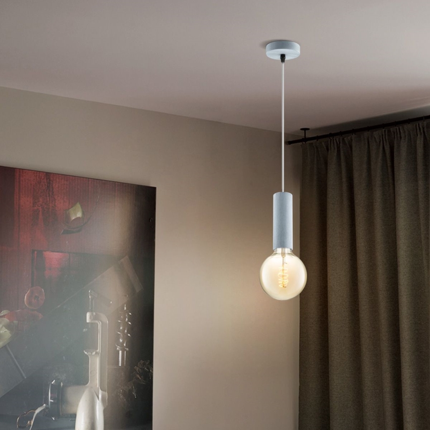 Deckenleuchte an Kabel SAGA 1xE27/40W/230V grau