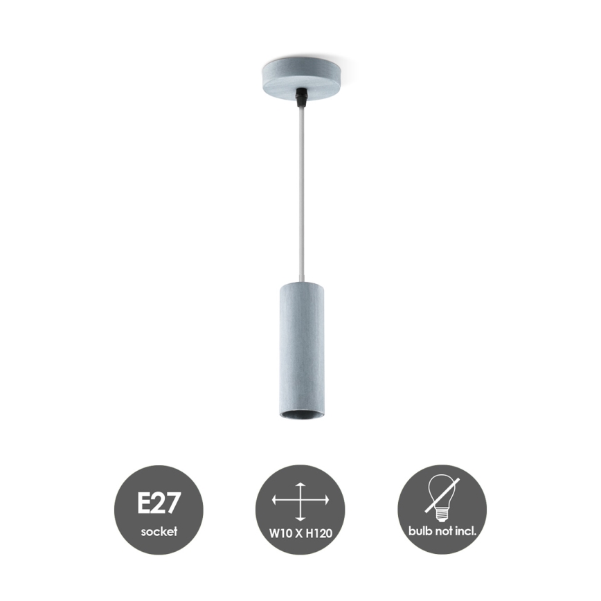 Deckenleuchte an Kabel SAGA 1xE27/40W/230V grau