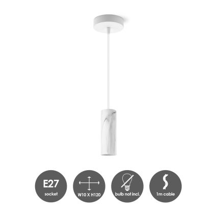 Deckenleuchte an Kabel SAGA 1xE27/40W/230V Marmoroptik
