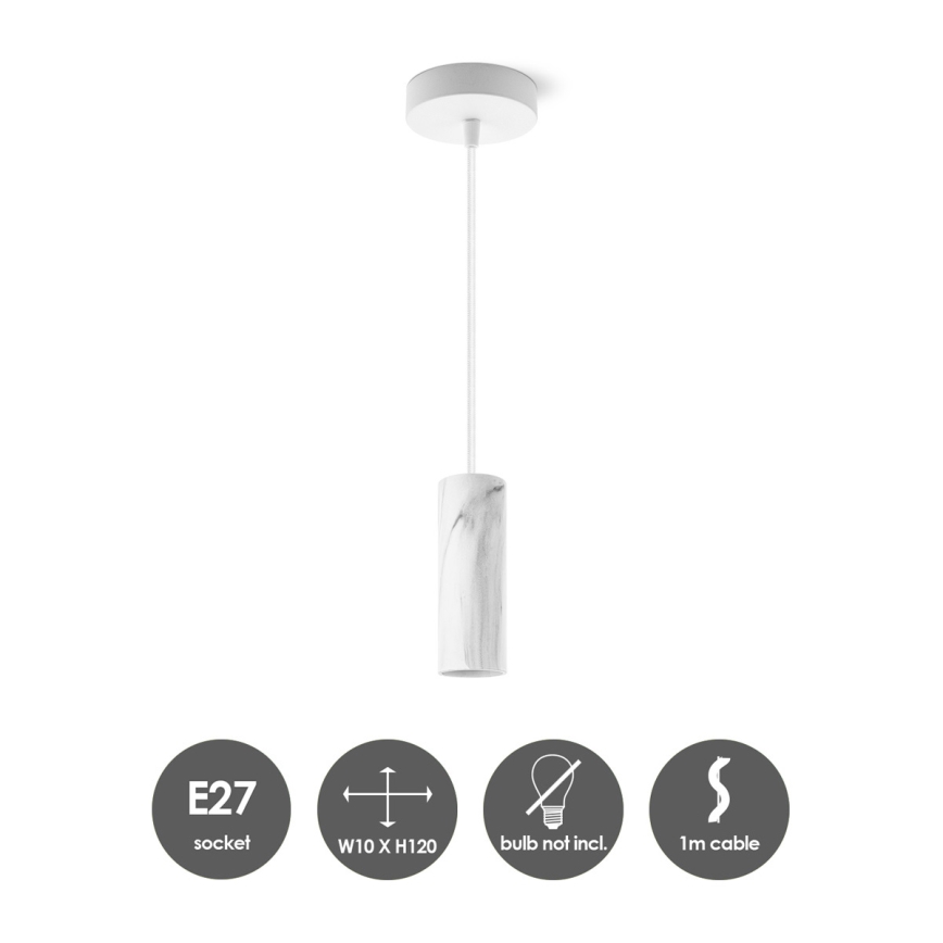 Deckenleuchte an Kabel SAGA 1xE27/40W/230V Marmoroptik