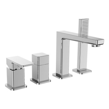 Sapho - 4-Loch-Wannenarmatur TURSI, glänzender Chrom