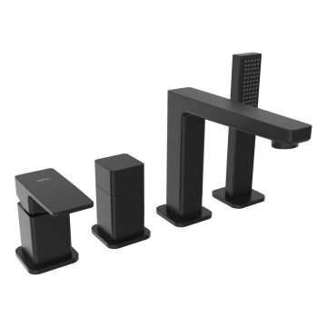 Sapho - 4-Loch-Wannenarmatur TURSI matt schwarz