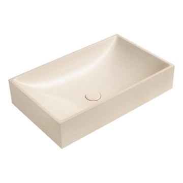 Sapho - Aufsatzwaschbecken 58 x 36 cm Beton/Beige
