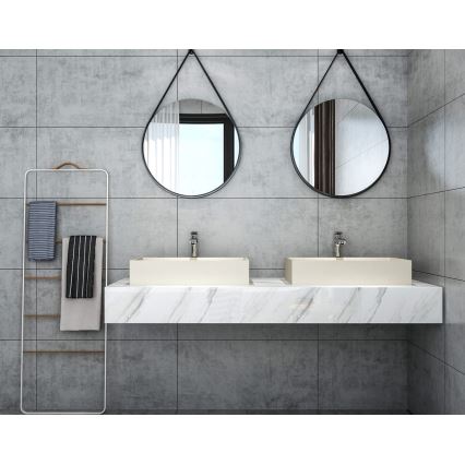 Sapho - Aufsatzwaschbecken 58 x 36 cm Beton/Beige