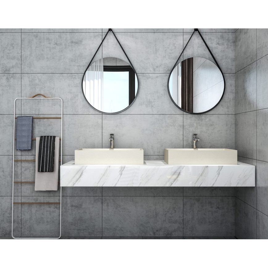 Sapho - Aufsatzwaschbecken 58 x 36 cm Beton/Beige