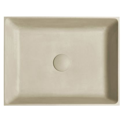 Sapho - Aufsatzwaschbecken FORMIGO 47,5x36,5 cm Beton/Beige