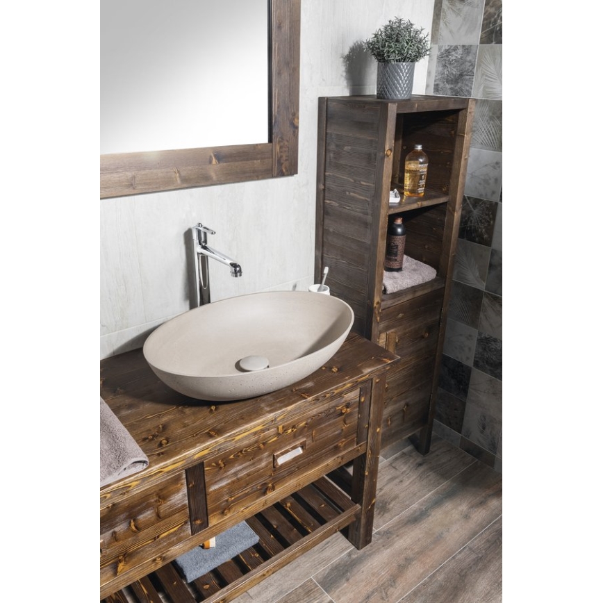 Sapho - Aufsatzwaschbecken FORMIGO 60x40 cm Beton/Beige