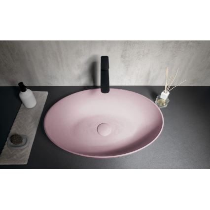 Sapho - Aufsatzwaschbecken FORMIGO 60x40 cm Beton/Rosa