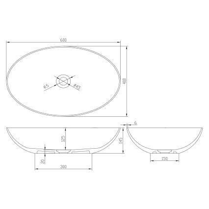 Sapho - Aufsatzwaschbecken FORMIGO 60x40 cm Beton/Rosa