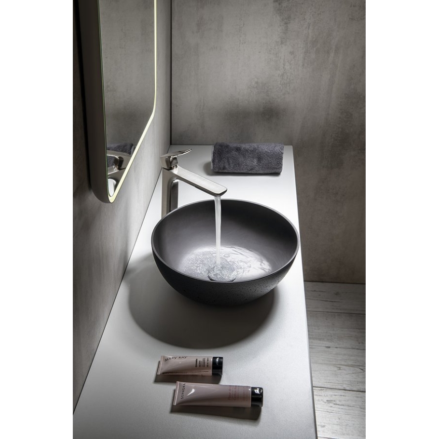 Sapho - Aufsatzwaschbecken FORMIGO Ø 39 cm Beton/Anthrazit
