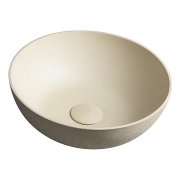 Sapho - Aufsatzwaschbecken FORMIGO Ø 39 cm Beton/Beige