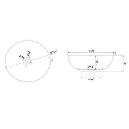 Sapho - Aufsatzwaschbecken FORMIGO Ø 39 cm Beton/Grün