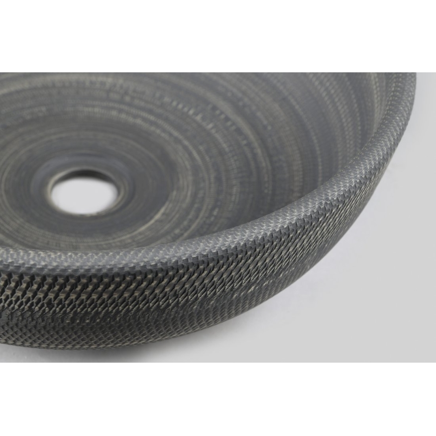 Sapho - Aufsatzwaschbecken PRIORI Ø 41 cm Keramik/Grau