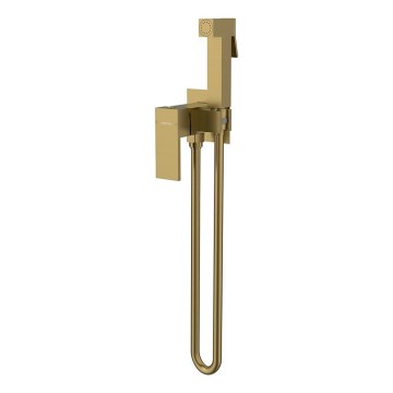Sapho - Bidet-Armatur mit Handbrause für Unterputzmontage CUBEMIX mattgold
