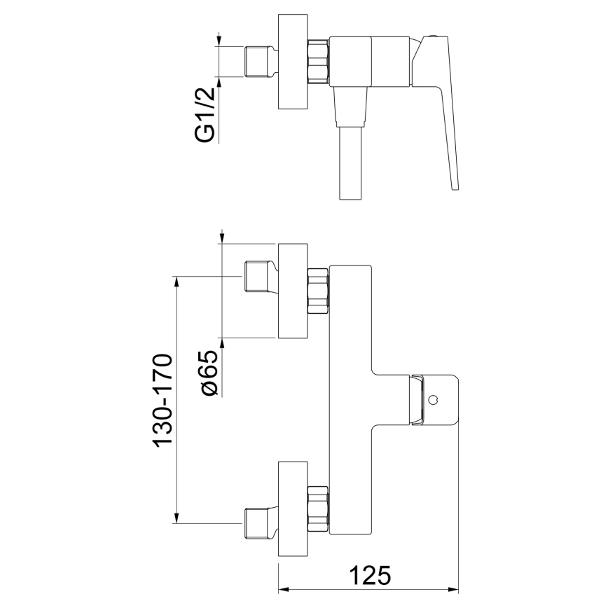 Sapho - Duscharmatur TURSI, Hochglanzchrom