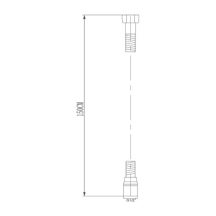 Sapho - Duschschlauch SOFTFLEX 150 cm silberfarben