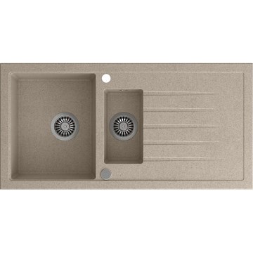 Sapho - Küchenspüle 100x50 cm Granit/beige