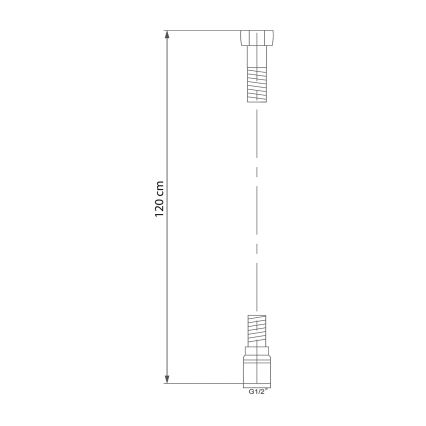 Sapho - SOFTFLEX Duschschlauch 120 cm metallisch-silber