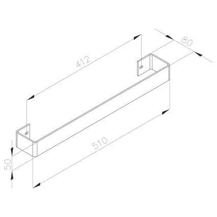 Sapho - Wand-Handtuchhalter COLONNA 8x51 cm glänzender Chrom