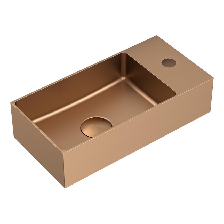 Sapho - Wandhängendes Waschbecken AURUM 36,5x18 cm matt kupferfarben