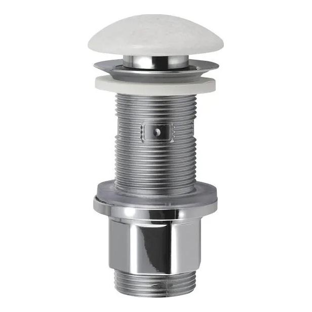 Sapho - Waschbeckenablauf Click-Clack BLOK Ø 6,7 cm Marmor/Weiß