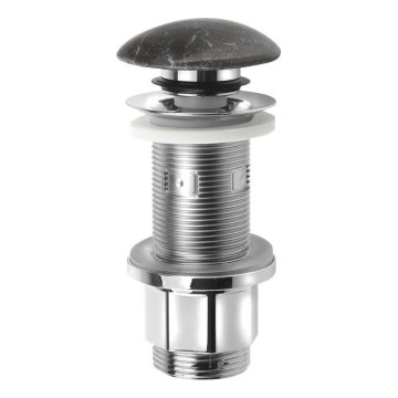 Sapho - Waschbeckenablauf Click-Clack BLOK Ø 6,7 cm Stein/Schwarz