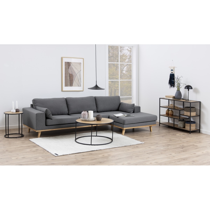 SARON Bücherregal Eiche/Schwarz