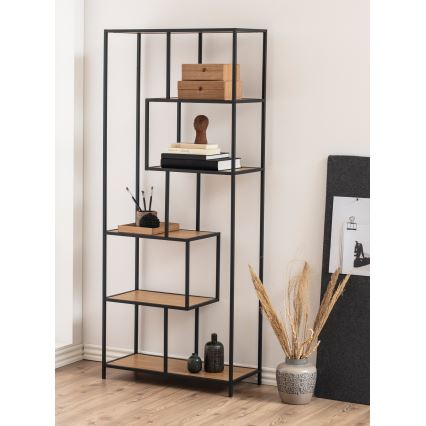 SARON Bücherregal Eiche/Schwarz