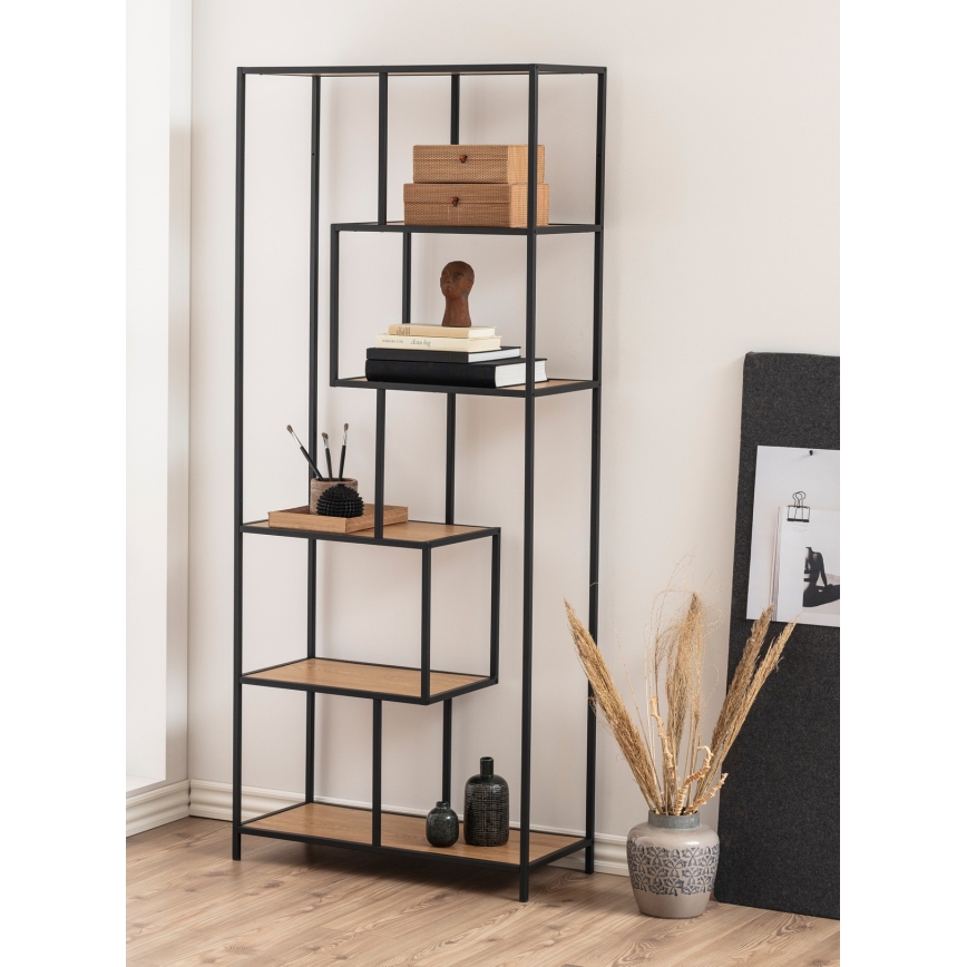 SARON Bücherregal Eiche/Schwarz