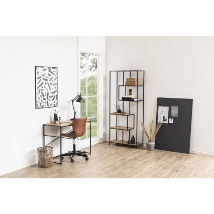 SARON Bücherregal Eiche/Schwarz