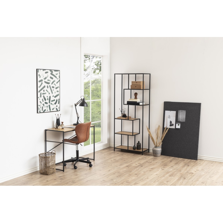 SARON Bücherregal Eiche/Schwarz