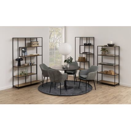 SARON Bücherregal Eiche/Schwarz