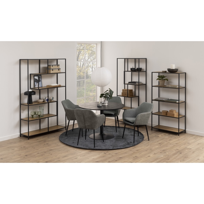 SARON Bücherregal Eiche/Schwarz