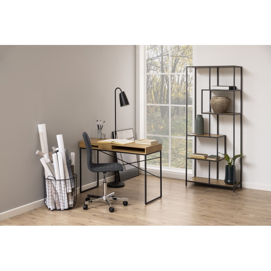 SARON Bücherregal Eiche/Schwarz